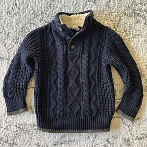 Navy Blue Baby Gap fisherman sweater size 2T NWT